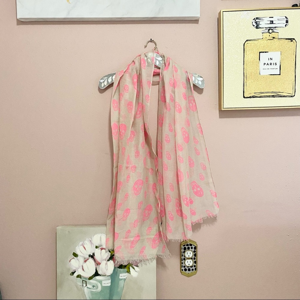 Charlotte Russe | Pink Skull Scarf